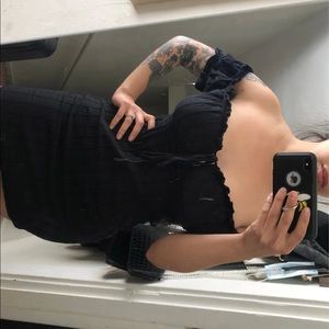 Black mini short dress Summer dress size L